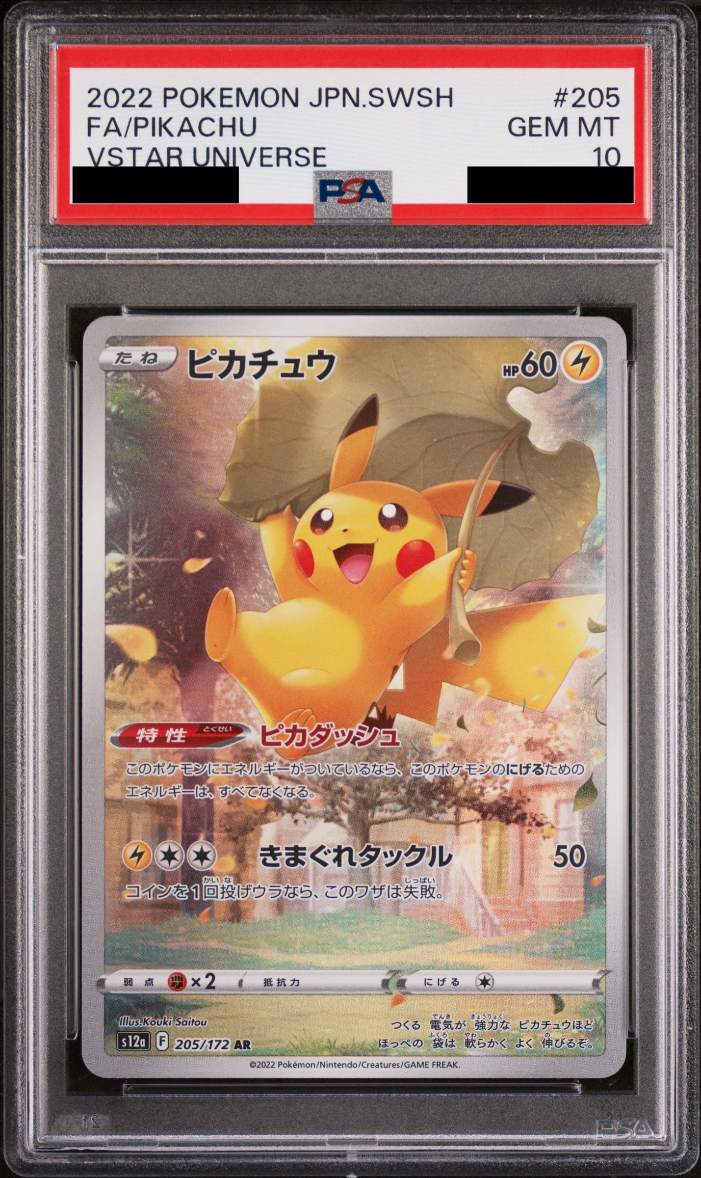 【PSA10】ピカチュウ【AR】{205/172}