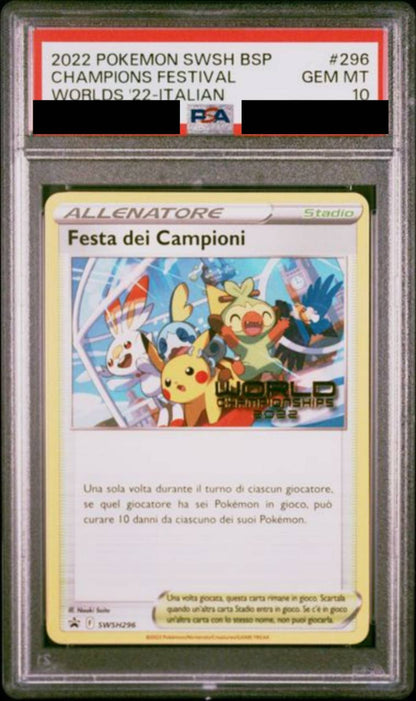 【PSA10】CHAMPIONS FESTIVAL 2022 ITALIAN　[SWSH296]