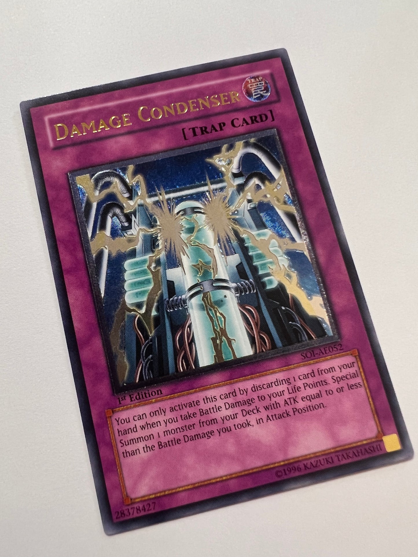 【状態 A− 】☆ダメージコンデンサー 旧アジア “ アルティメットレア ” (SOI-AE052)「通常/罠」