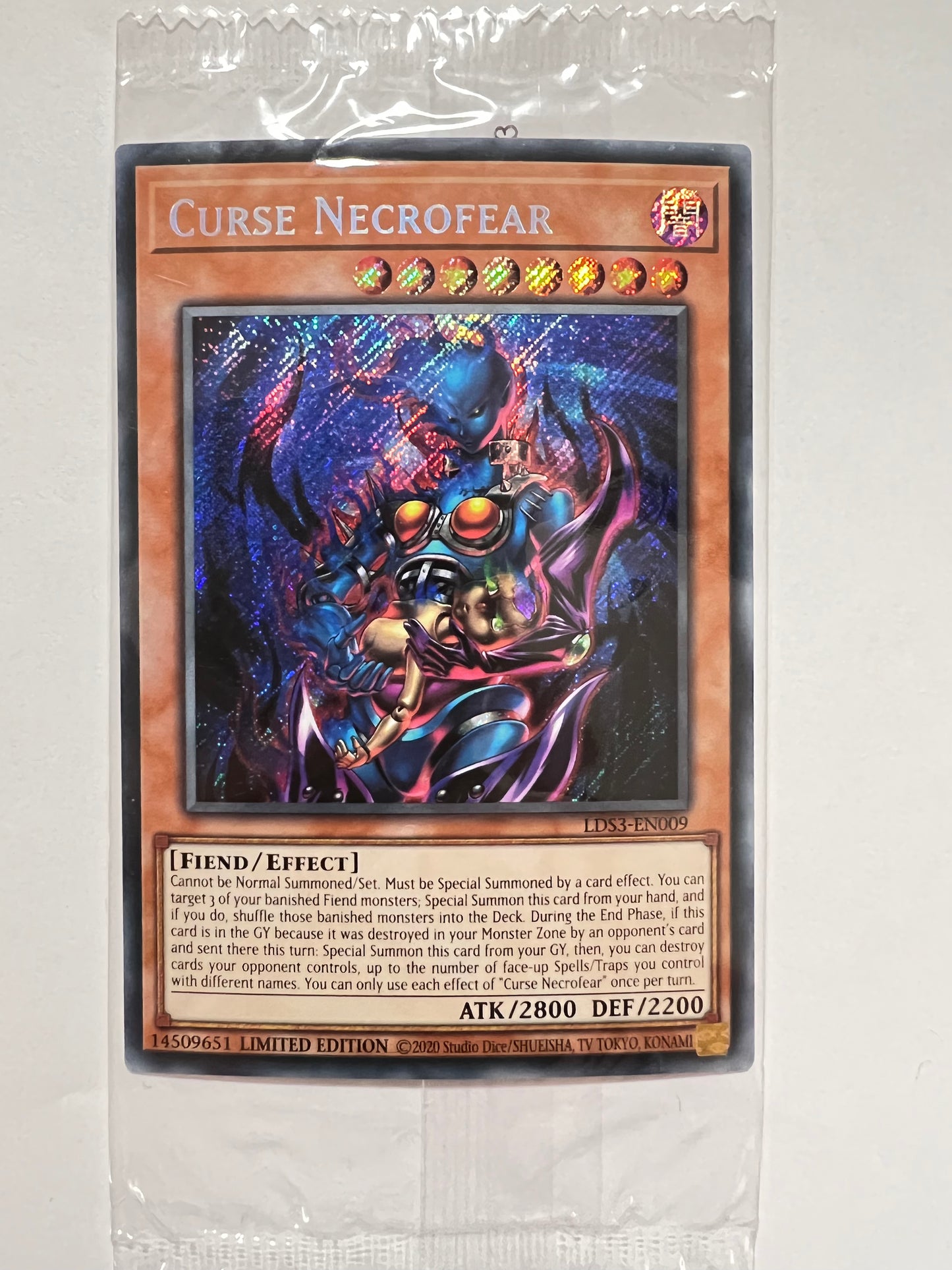 【状態 未開封】☆Curse Necrofear カース・ネクロフィア  ”シークレットLimited Edition.  (LDS3-EN009)「効果/モンスター」